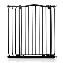 (Matt Black, 80cm - 89cm) Safetots Extra Tall Curved Top Gate