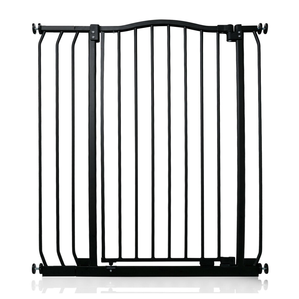 Safetots Extra Tall Curved Top Safety Gate - Pressure Fit - 100cm Height - Black - Image 2