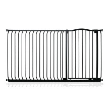 (Matt Black, 171cm - 180cm) Safetots Extra Tall Curved Top Gate