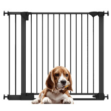 (Negro, 110cm - 117cm) Bettacare Puerta para Perros SafeStep