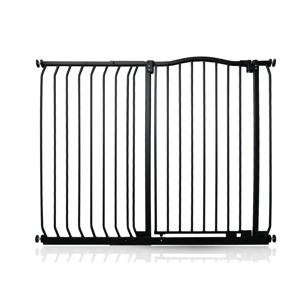 Safetots (Matt Black, 116Cm - 125Cm) Extra Tall Curved Top Gate - Image 2