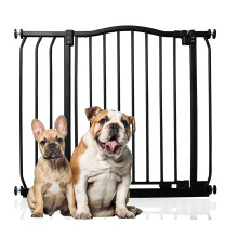 (Negro, 80cm - 89cm) Bettacare Barrera de Tope Curvo para Perros