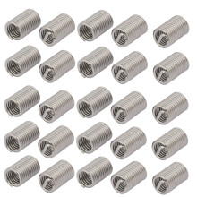 M8x1.25mmx20mm 304 Stainless Steel Helical Coil Wire Thread Insert 25pcs