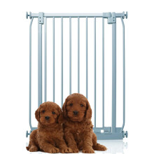 (Gris, 71cm - 80cm) Bettacare Puerta Extra Alta Elite a Presión para Perros