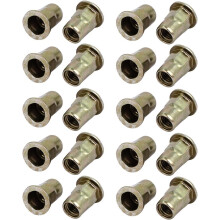 M8 Thread Dia Flat Head Half Hex Body Insert Blind Rivet Nut Fastener 20pcs