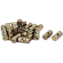 20pcs M6x20mm Barrel Bolt Cross Dowel Slotted Furniture Nut for Beds Chairs