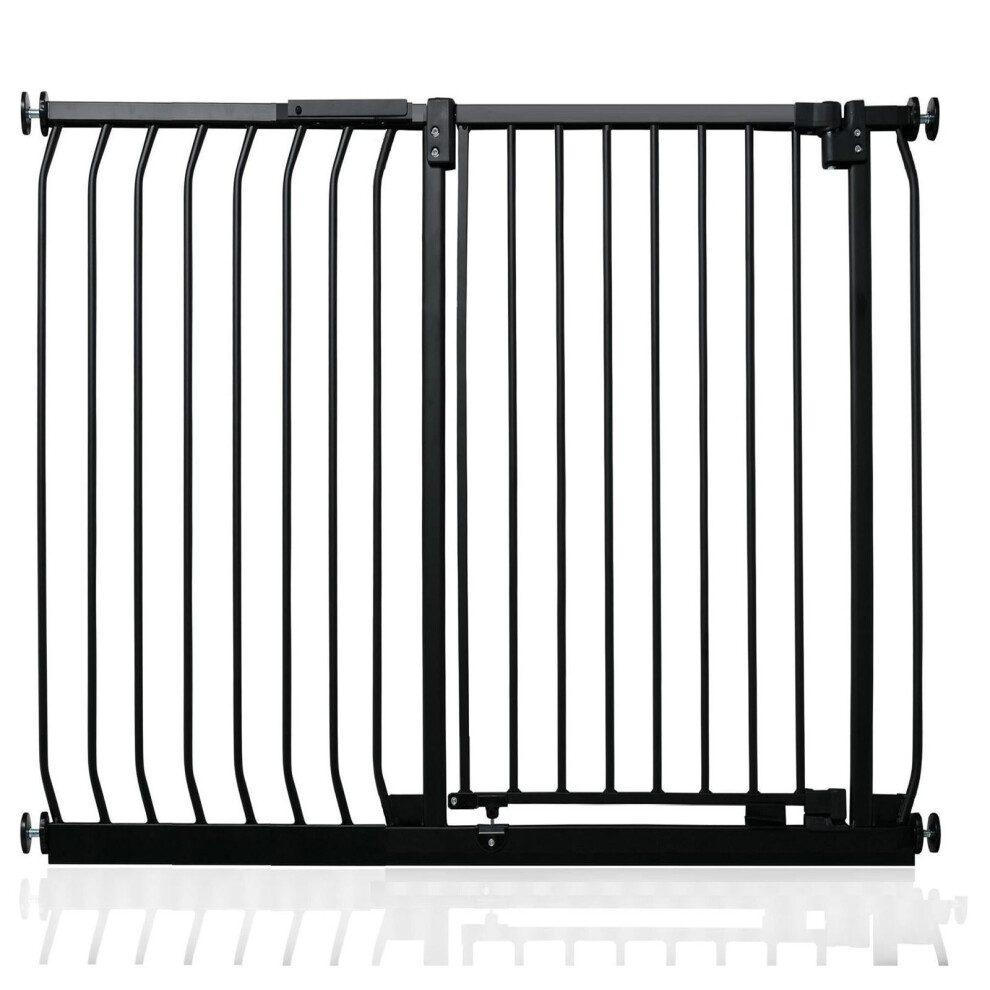 Safetots (Matt Black, 107Cm - 116Cm) Extra Tall Elite Safety Gate