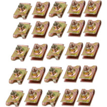 25pcs Speed Fastener U Nut Clip Zinc Plated Hardware Brass Tone for M6 Screw Bolt