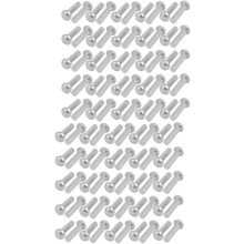 100pcs M5 x 20mm Aluminum Half Round Head Solid Rivet Fastener Silver Tone