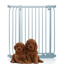(Gris, 80cm - 89cm) Bettacare Puerta Extra Alta Elite a Presión para Perros