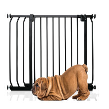 (Negro, 80cm - 89cm) Bettacare Puerta Elite a Presión para Perros