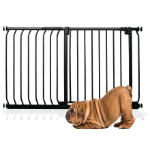 (Negro, 107cm - 116cm) Bettacare Puerta Elite a Presión para Perros