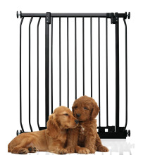 (Negro, 80cm - 89cm) Bettacare Puerta Extra Alta Elite a Presión para Perros