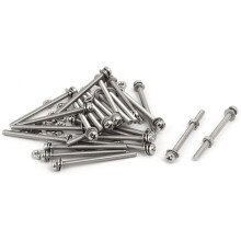 M3x40mm 304 Stainless Steel Phillips Pan Head Bolt Screw Nut w Washer 25 Sets
