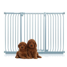 (Gris, 152cm - 161cm) Bettacare Puerta Extra Alta Elite a Presión para Perros