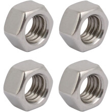 Hex Nuts, 3/8-16 UNC 304 Stainless Steel Thread Hexagon Nut 4pcs