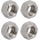 Hex Nuts, 3/8-16 UNC 304 Stainless Steel Thread Hexagon Nut 4pcs 1