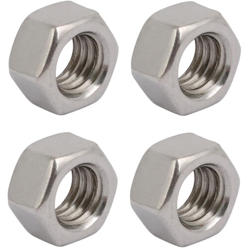 Hex Nuts, 3/8-16 UNC 304 Stainless Steel Thread Hexagon Nut 4pcs