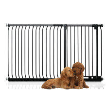 (Negro, 171cm - 180cm) Bettacare Puerta Extra Alta Elite a Presión para Perros