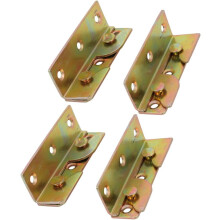 79mmx25mmx23mm Screw Fixed Bed Hinge Rail Brackets Connecting Fittings 4 Sets