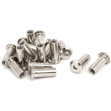 M6x20mm Female Thread Hex Socket Head Nut Furniture Fittings 16pcs