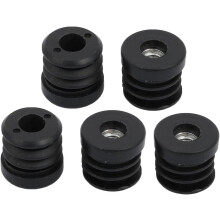 Pipe End Blanking Caps Bung Round Tube Insert Cover 25mm Dia M8 Threaded 5pcs