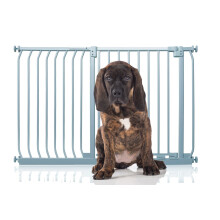 (Gris, 125cm - 134cm) Bettacare Puerta Elite a Presión para Perros