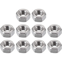 Hex Nuts, 1/4-20 UNC 304 Stainless Steel Thread Hexagon Nut 10pcs