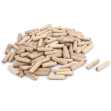 Furniture Cabinet Drawer 8mm Dia Slant Line Round Wooden Dowels Pins 100pcs