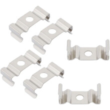 T4 Clips Bracket Hanger for LED Light Tube, LED Fluorescent Tube Light Fixture, Stainless Steel, Pack of 6