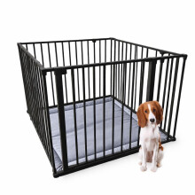 (92cm x 92cm, Black) Bettacare Pet Pen with Mat