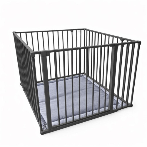 Safetots (92cm x 92cm, Grey) Safetots Premium Multi Panel Play Den with Mat