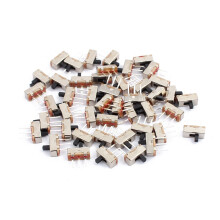 46 Pcs 2.54mm Pitch 3 Terminal SPDT Slide DIP Switch Straight Type