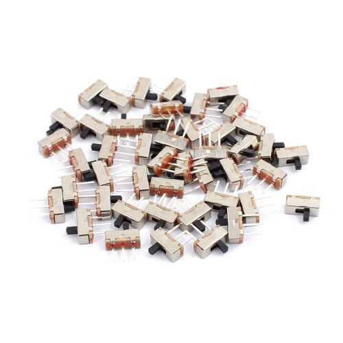 46 Pcs 2.54mm Pitch 3 Terminal SPDT Slide DIP Switch Straight Type