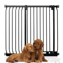 (Negro, 98cm - 107cm) Bettacare Puerta Extra Alta Elite a Presión para Perros