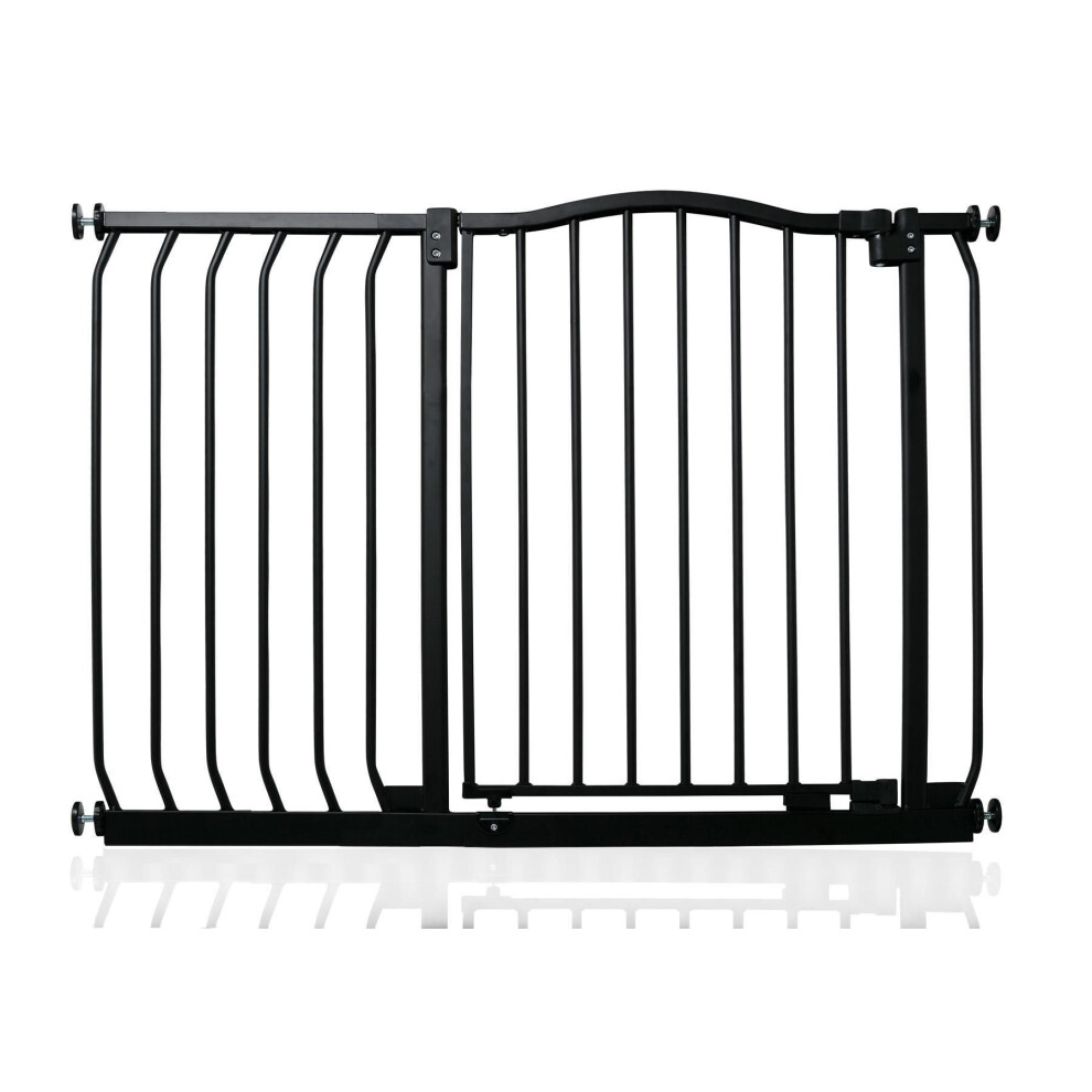 Safetots (Matt Black, 98Cm - 107Cm) Curved Top Safety Gate