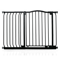 (Matt Black, 107cm - 116cm) Safetots Curved Top Safety Gate