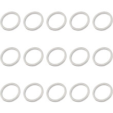 18mmx22mmx2mm Engine Oil Drain Plug Crush Gasket Aluminum Washer Seals 15pcs