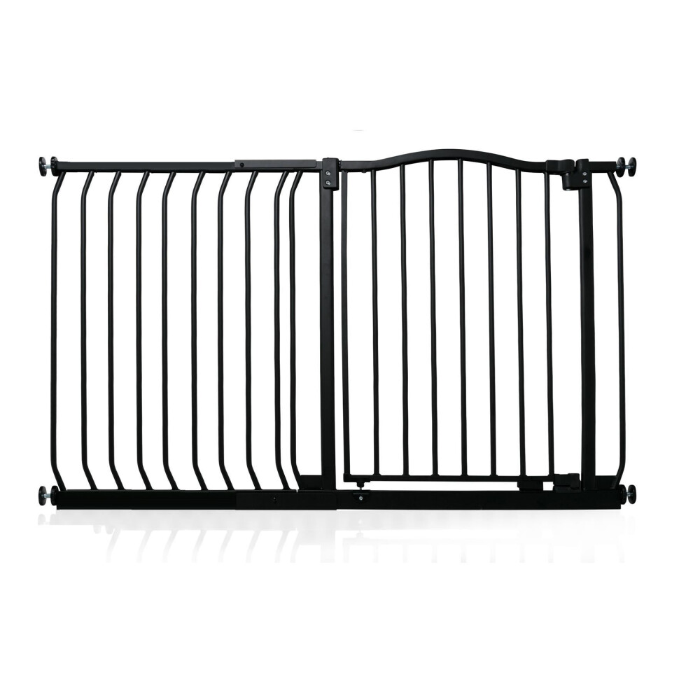 Safetots Pressure Fit Safety Gate - Curved Top - 125cm-134cm - Matt Black - Image 2