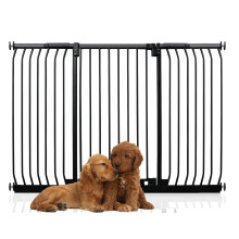(Negro, 161cm - 170cm) Bettacare Puerta Extra Alta Elite a Presión para Perros