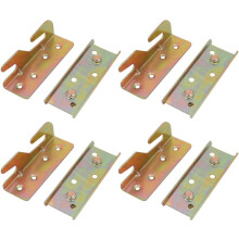 86mmx28mmx27mm Screw Fixed Bed Hinge Rail Brackets Connecting Fittings 4 Sets