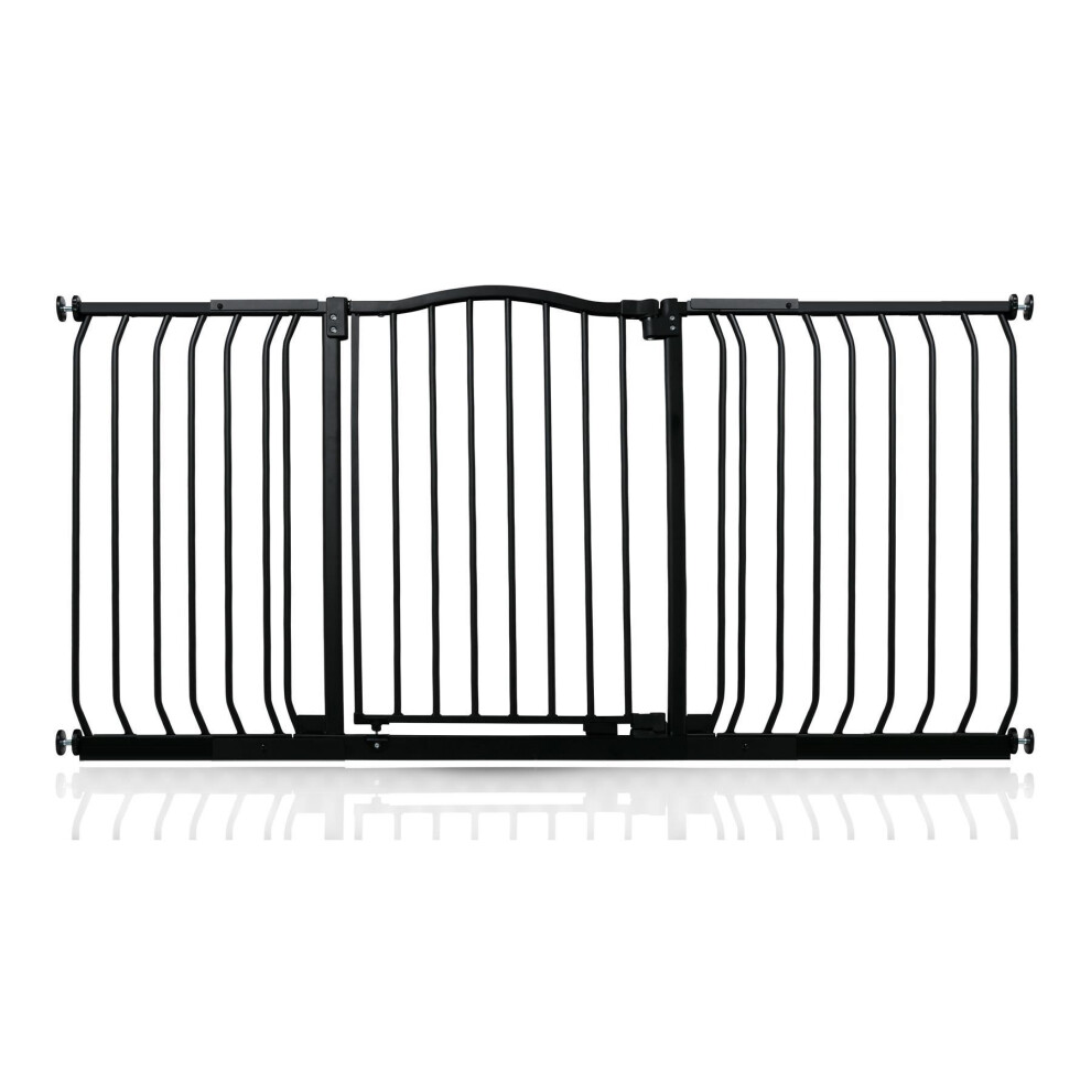 B&Q - Curved Top Safety Gate152Cm161CmMatt BlackPressure Fit Stair Gate - Image 2