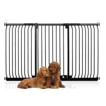 (Negro, 197cm - 206cm) Bettacare Puerta Extra Alta Elite a Presión para Perros