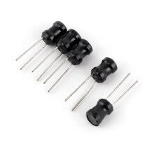 104K 100mH Radial Lead Type Inductor Through Hole Mount Electronic Black 5 Pcs