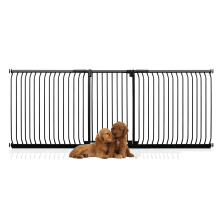 (Negro, 271cm - 280cm) Bettacare Puerta Extra Alta Elite a Presión para Perros