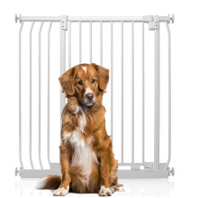 (Blanco, 89cm - 98cm) Bettacare Puerta Extra Alta Elite a Presión para Perros