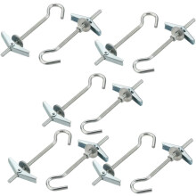 10Pcs M4x90mm Zinc Plated Toggle Anchor Eye Screw Hook Washer Nut Assortment
