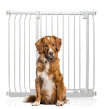 (Blanco, 98cm - 107cm) Bettacare Puerta Extra Alta Elite a Presión para Perros