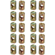 20pcs M8 Thread 18mm Length Iron Slotted Drive Cross Dowel Barrel Nut