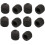 M3 x 3mm Cup Point Hex Socket Grub Set Screws Black 10pcs 1